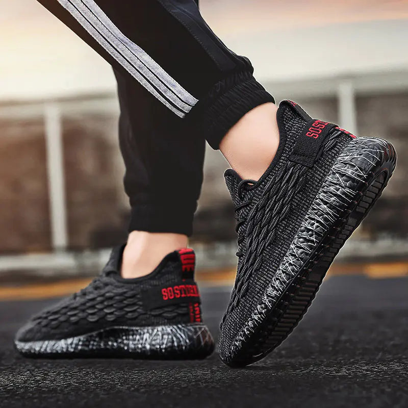 Athletic Trailblazers: Black Running Sneakers