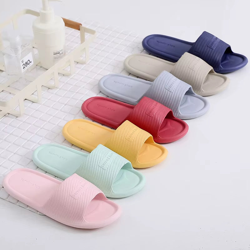 Women Indoor Floor Flat Shoes Summer Non-Slip Flip Flops Bath Home Slippers Female Slipper Comfortable Zapatillas De Hombre