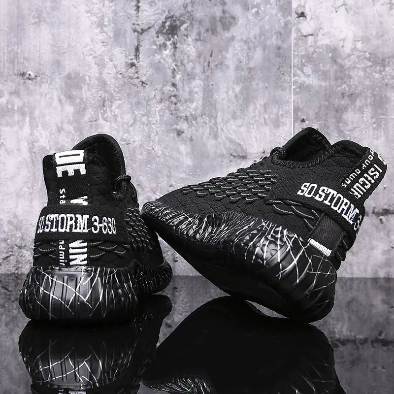 Athletic Trailblazers: Black Running Sneakers