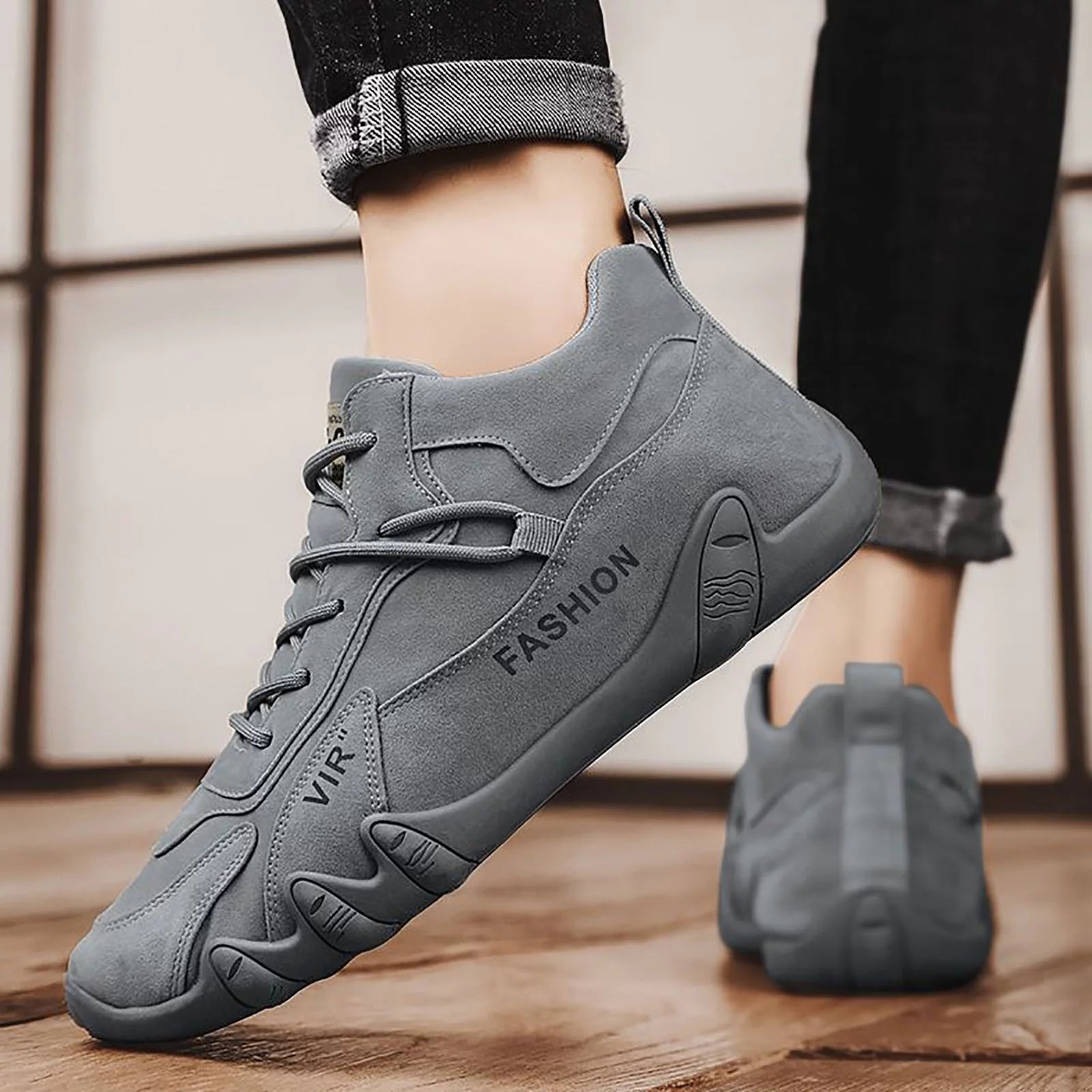 Mens Walking Shoes for Men under 20 Lace up Extra Wide Dress Shoes for Men Sports Shoes for Men Popular Labor Work Shoes Wear High Top Board Shoes Casual Leisure Shoes Mens Leather Casual Shoe