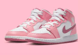 Limited Jordan 1 Mid Valentine's Day/ Shadow Grey SB Sneakers